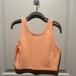 Peach Sleeveless Crop Top